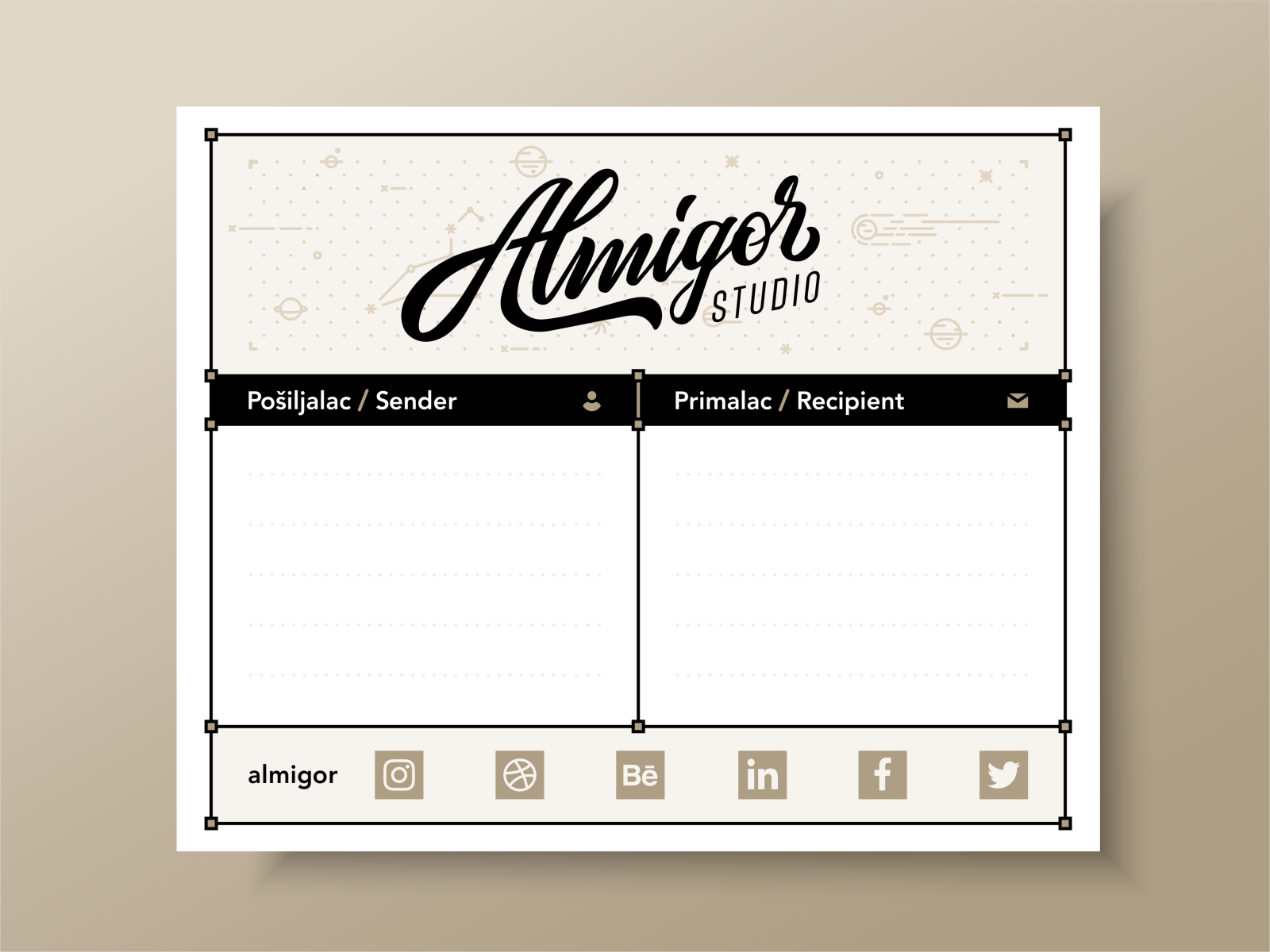 Shipping Label by Aleksandar Savic on Dribbble