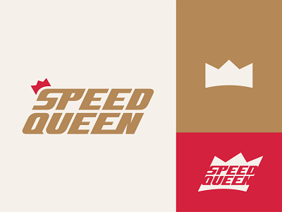 Speed Queen branding crown crowns female font girl icon identity illustration king logo mark minimal princess queen royal royalty shape type vector