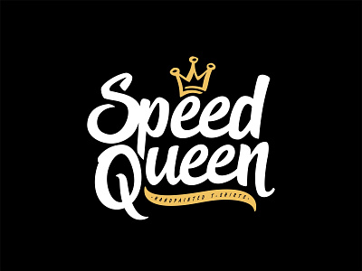 Speed Queen black branding crown crowns female girl icon identity illustration king logo mark minimal princess queen royal royalty shape type vector