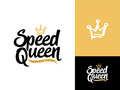 Speed Queen final branding crown crowns female girl icon identity illustration king logo mark minimal princess queen royal royalty shape type vector