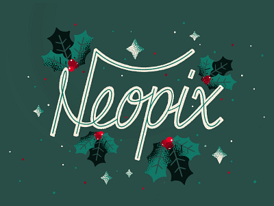 Neopix Christmas branding celebrate design font holiday icon identity illustration letter lettermark logo logotype texture type typeface typography winter xmas xmas card