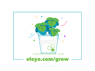 eco simple potted plant drawing