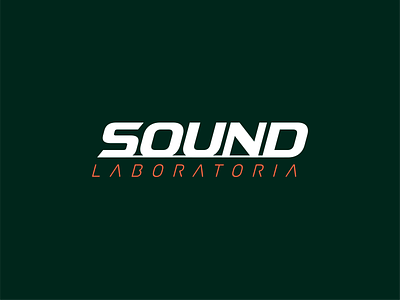 Sound Laboratoria branding design erlenmeyer flask fiole identity illustration illustrator laboratory line logo logotype mark monogram science scientist sound symbol typography
