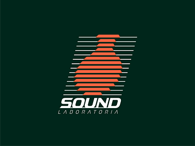 Sound Laboratoria Logo branding design erlenmeyer flask fiole identity illustration illustrator laboratory line logo logotype mark monogram science scientist sound symbol typography