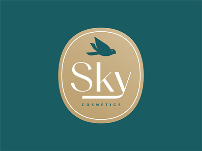 Sky Cosmetics bird brand branding design dove geometric heart icon identity illustration logo logodesign logos love mark monoline symbol wings