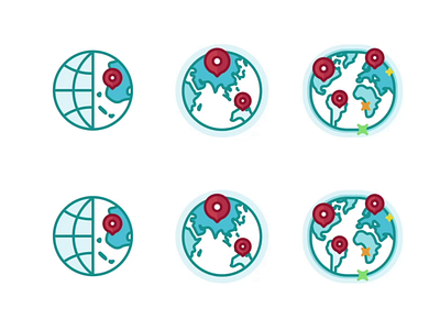 international achievement animation app badge branding burger design icon set illustration level level up location outline place star startup ui win world