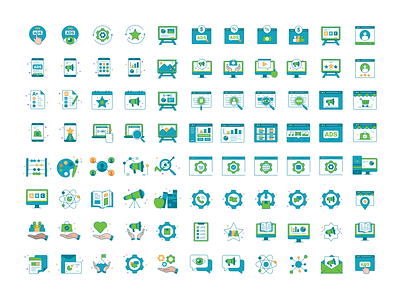 Eleyo blog icons set abstract app application collection concept design future gradient icon icon set iconography minimal product simple symbol transparent ui vector web