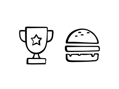 Burger Award 2d achivement american award badge black branding burger cheesburger design food icon icon set illustration medal symbol tasty vector