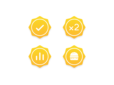 Gold Icons award brand branding burger cheesburger data design flat gold honor honorable icon icon set icons illustration medal medals notification statistic web
