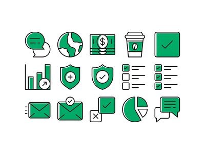 Green Icon set