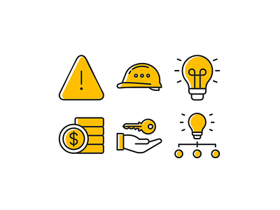 Yellow Icon set app branding design essential figma icon icon set icon system iconography icons iconset illustration line outline pack packing sketch ui ux vector web