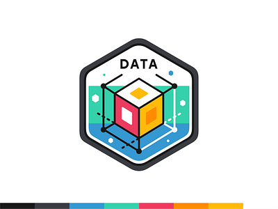 Data badge awards badge branding data design digital flat font icon icon set iconography illustration information outline platform science typo ui ux vector web