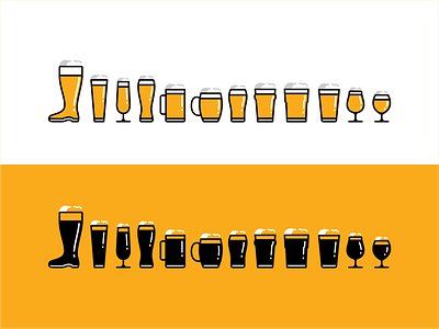 Beer glass beer beer glass branding craft craft beer design font glass icon icon set illustration letters line logo typface typo typograpgy ui ux vector