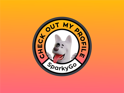 Check out my profile animal badge branding circle cute design dog doggo font funny illustration logo logomark mark petshop sticker stroke typo vector
