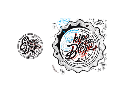 Ekipa za Bleju sketch beer branding cap craft craft beer design font icon icon set illustration letters logo mark sketch typface typo typographic ui ux vector