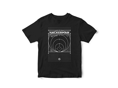 Hackerman abstract black branding design dots font hacking icon illustration logo mark mocup outline software space stars tshirt typo typography vector