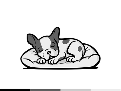 Sleeping animal branding breed cartoon character cute design draw frenchie illustration mascote pet pets petshop puppy sketch sleep sleeping vet veterinary