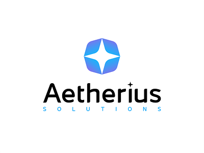 Aetherius Logo abstract aetherius brand celestial design font icon identity illustration logo logomark mark minmal monogram shape simple star symbol typo typography