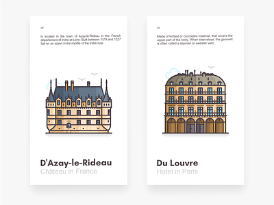 Château & Hotel architecture branding building chateau city citylane country side design editorial hotel icon icon set illustration landscape location place travel typography vector