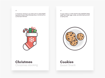 Christmas & Cookies branding candy christmas cookies design gidts gifts holiday holidays icon icon set illustration new year santa sweet typography vector winter xmas