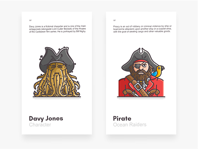 Davy Jones & Pirate adventures branding captain character criminal davy jones design fantasy game icon icon set illustration kraken movie ocean parrot raiders stealing vector