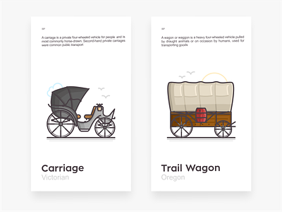 Carriage & Trail Wagon branding car cargo carriage design horse icon icon set illustration road taxi transport transportation uber vector victorian vintage wagon western wooden