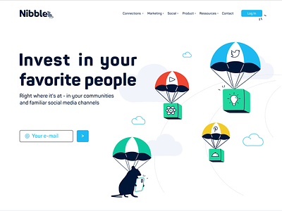 Nibble web branding design editorial home page icon icon set illustration interface landing page logo mobile aplication product service social startup typography vector web webdesign website