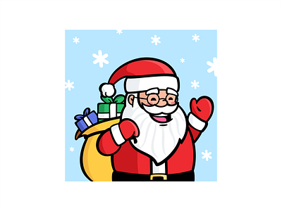 Santa Claus NFT branding cartoon character christmas cute emotion gifts holiday illustration merry new year nft present santa santa claus smile snow vector winter xmas