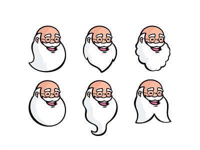 Santa beard beard branding cartoon character christmas cute design happy icon icon set illustration new year nft santa santa clause smile vector xmas
