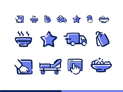 Boom Small icon set