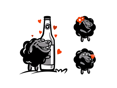Valentine love 14 february 8march amor animal beer couple craft beer cupid flower happy heart icon icon set illustration love romantic rose sheep valentines day womans day