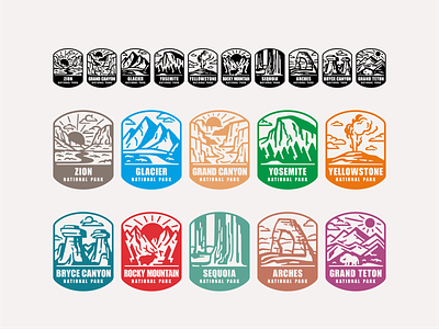 National park Badges