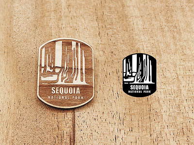 National park Sequoia badge branding design forest hiking icon icon set illustration landscape location national park nature outside river sequoia travel tree vector wood wood pin