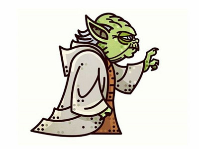 yoda draw jedi line logo simple starwars yoda