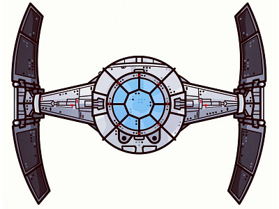 TIE Advanced Fighter city design ship simple space star wars