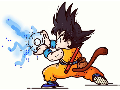 Dragon Ball!! Goku!! anime blast dragonball goku icon illustrator line power vector