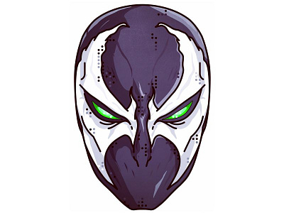 Spawn 1997!! anime character comic digital dribbble face green movie spawn syfy