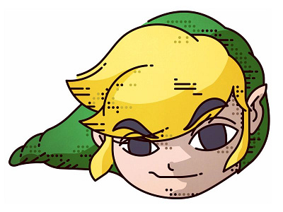 The Legend of Zelda!! art design game gameboy geek illustration japan nintendo oldies portret retro zelda