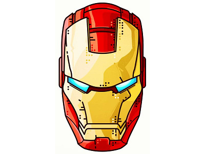 Iron Man!! Tony Stark!! avengers comic face hero illustration marvel movie portret sticker suit super vector