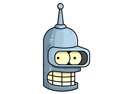 Futurama!! Bender!! art bender cartoon character futurama robot simple vector