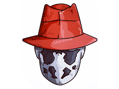 Watchmen!! Rorschach!! blood brave character dots hero line pin simple smile superhero vector watchman