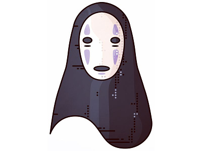 Spirited Away!! No-Face (Kaonashi)!! anime art away design fantasy illustrator japan manga minimal miyazaki spirited vector