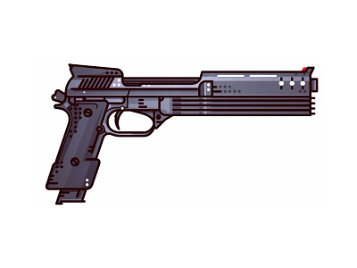 Robocop !! Auto 9 Pistol !! art design dots gun illustration logo minimal movie pistol robocop simple sticker