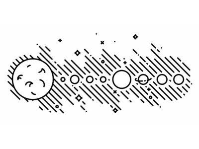 Infinity !! art design icon line logo logotype minimal pen simple space star stars
