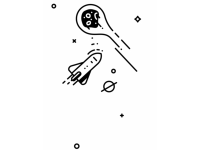 Space !! art design icon line logo logotype minimal pen simple space star stars