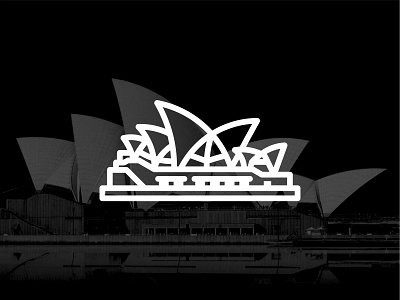 Sydney !! Opera House !! black building city creative illustration landmark line opera house sydney vector