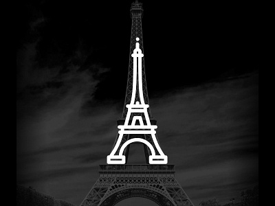Paris !! Eiffel Tower !! black building city creative eiffel tower france illustration landmark paris vector