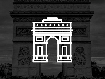 France !! Arch Of Triumph !! arch arch of triumph black building creative france illustration landmark line vector