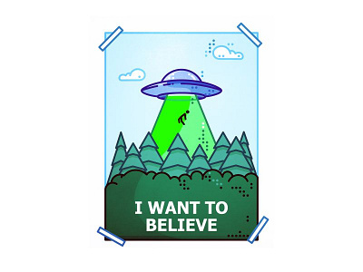The X-File !! I Want To Believe !! aliens beam capture flying icon illustration outline space spaceship stars ufo x files