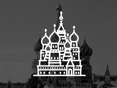 Moscow !! Kremlj !! black building creative icon illustration kremlj landmark line moscow rusia vector